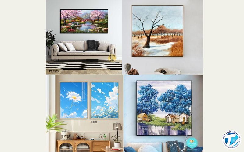  Tranh canvas phong cảnh theo mùa
